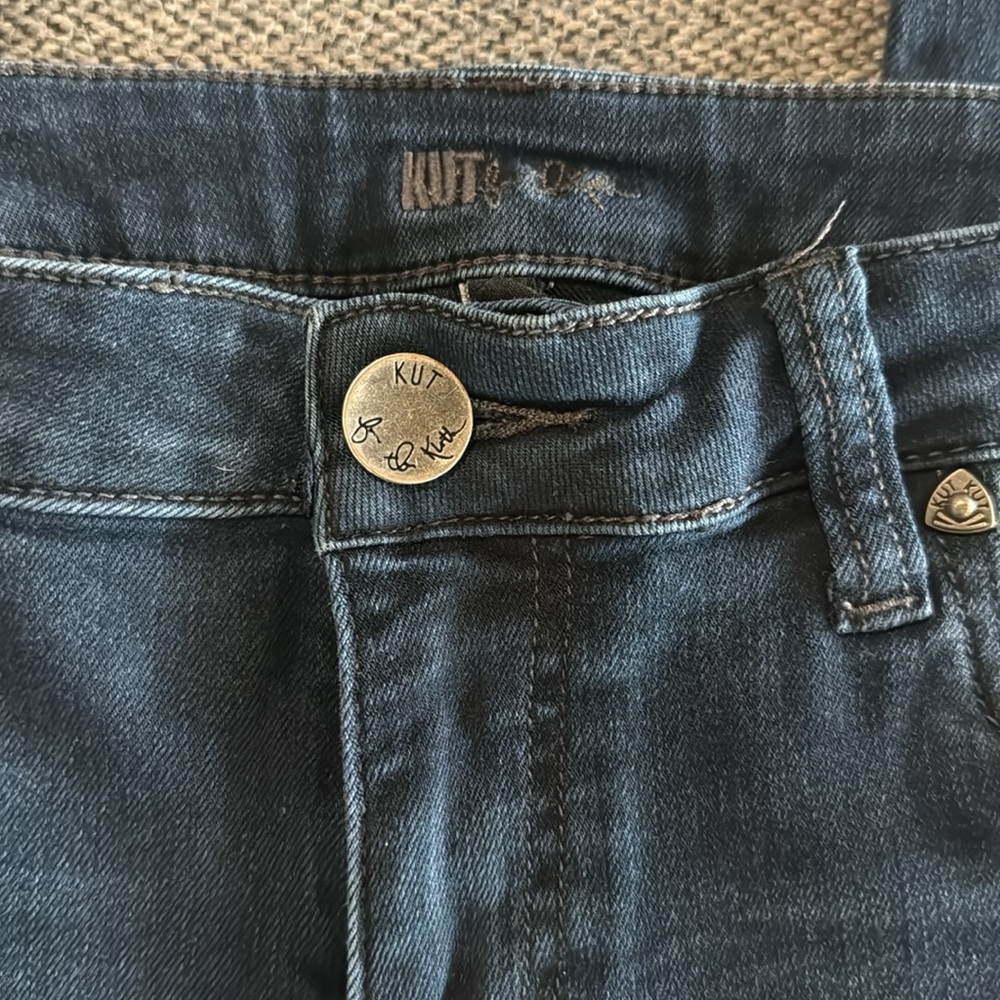 KUT from the Kloth Skinny Jeans Stretch Size 6 Mid Rise 5 Pocket Dark Wash - Picture 5 of 8